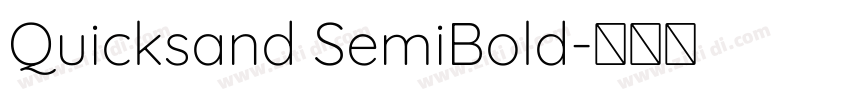 Quicksand SemiBold字体转换